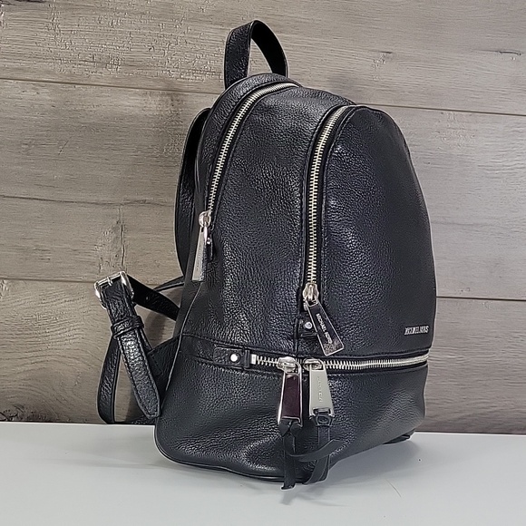 MICHAEL KORS Black Pebble Leather Backpack - Picture 2 of 16